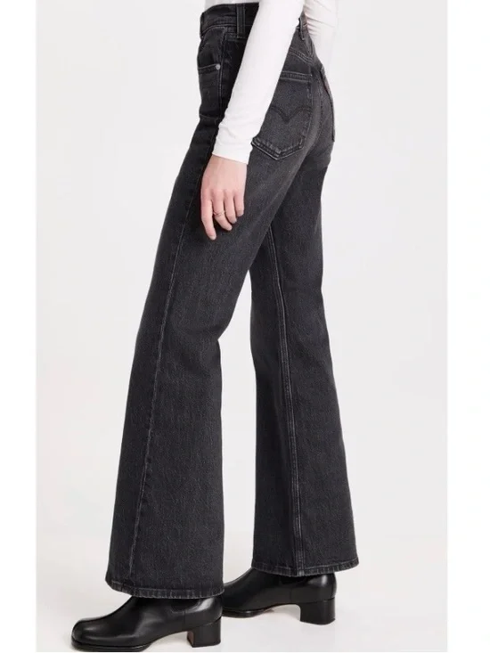 Levi’s 70s High Flare Black Jeans - Picture 3 of 15